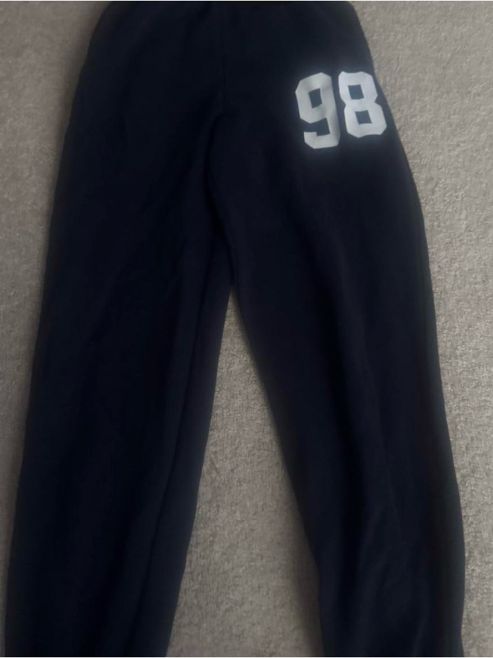 No Boundaries Black Joggers with White "98" Graphic